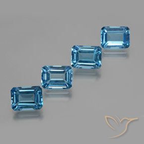 Shop natural 8.04ct Bleu Suisse Topaze gems, Octogone / coupe Émeraude, from Brésil at GemSelect. In stock, global shipping!