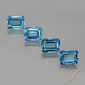 Shop natural 8.43ct Bleu Suisse Topaze gems, Octogone / coupe Émeraude, from Brésil at GemSelect. In stock, global shipping!