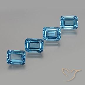 Shop natural 8.43ct Bleu Suisse Topaze gems, Octogone / coupe Émeraude, from Brésil at GemSelect. In stock, global shipping!