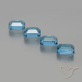 Shop natural 8.43ct Bleu Suisse Topaze gems, Octogone / coupe Émeraude, from Brésil at GemSelect. In stock, global shipping!