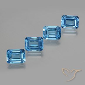 Shop natural 7.79ct Bleu Suisse Topaze gems, Octogone / coupe Émeraude, from Brésil at GemSelect. In stock, global shipping!