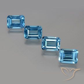 Shop natural 7.65ct Bleu Suisse Topaze gems, Octogone / coupe Émeraude, from Brésil at GemSelect. In stock, global shipping!
