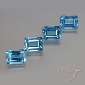 Shop natural 7.65ct Bleu Suisse Topaze gems, Octogone / coupe Émeraude, from Brésil at GemSelect. In stock, global shipping!
