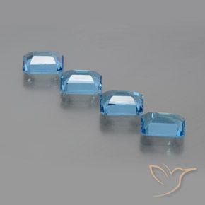Shop natural 7.65ct Bleu Suisse Topaze gems, Octogone / coupe Émeraude, from Brésil at GemSelect. In stock, global shipping!