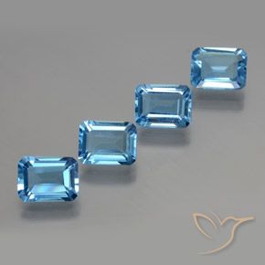Shop natural 7.75ct Bleu Suisse Topaze gems, Octogone / coupe Émeraude, from Brésil at GemSelect. In stock, global shipping!