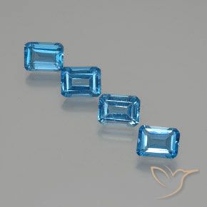 Shop natural 8.02ct Bleu Suisse Topaze gems, Octogone / coupe Émeraude, from Brésil at GemSelect. In stock, global shipping!
