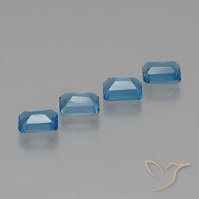 Shop natural 8.02ct Bleu Suisse Topaze gems, Octogone / coupe Émeraude, from Brésil at GemSelect. In stock, global shipping!