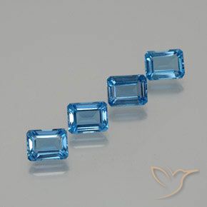 Shop natural 8.13ct Bleu Suisse Topaze gems, Octogone / coupe Émeraude, from Brésil at GemSelect. In stock, global shipping!