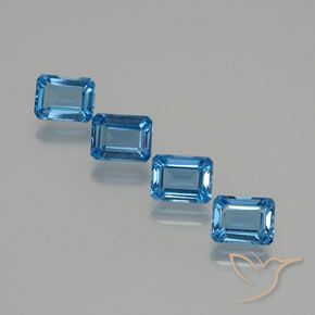 Shop natural 8.13ct Bleu Suisse Topaze gems, Octogone / coupe Émeraude, from Brésil at GemSelect. In stock, global shipping!