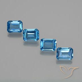 Shop natural 7.49ct Bleu Suisse Topaze gems, Octogone / coupe Émeraude, from Brésil at GemSelect. In stock, global shipping!