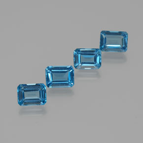 Achetez naturel 8,16ct bleue topaze gems, taille émeraude, en provenance brésil chez gemselect. en stock, livraison internationale!