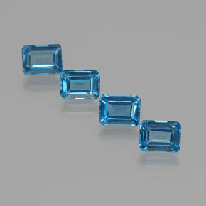 Achetez naturel 8,16ct bleue topaze gems, taille émeraude, en provenance brésil chez gemselect. en stock, livraison internationale!