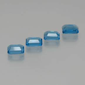 Achetez naturel 8,16ct bleue topaze gems, taille émeraude, en provenance brésil chez gemselect. en stock, livraison internationale!