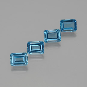 Achetez naturel 7,89ct bleue topaze gems, taille émeraude, en provenance brésil chez gemselect. en stock, livraison internationale!