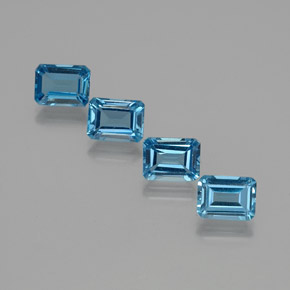 Achetez naturel 7,89ct bleue topaze gems, taille émeraude, en provenance brésil chez gemselect. en stock, livraison internationale!
