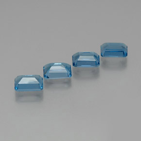 Achetez naturel 7,89ct bleue topaze gems, taille émeraude, en provenance brésil chez gemselect. en stock, livraison internationale!