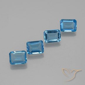 Shop natural 7.32ct Bleu Suisse Topaze gems, Octogone / coupe Émeraude, from Brésil at GemSelect. In stock, global shipping!