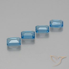 Shop natural 7.32ct Bleu Suisse Topaze gems, Octogone / coupe Émeraude, from Brésil at GemSelect. In stock, global shipping!