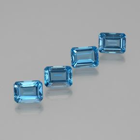 Achetez naturel 8,64ct bleue topaze gems, taille émeraude, en provenance brésil chez gemselect. en stock, livraison internationale!