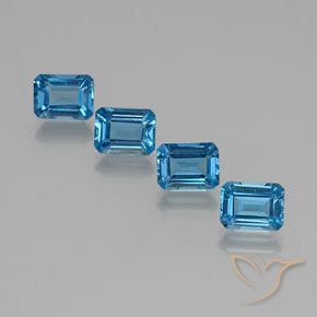 Shop natural 7.76ct Bleu Suisse Topaze gems, Octogone / coupe Émeraude, from Brésil at GemSelect. In stock, global shipping!