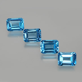 Achetez naturel 8,16ct bleue topaze gems, taille émeraude, en provenance brésil chez gemselect. en stock, livraison internationale!