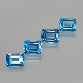Achetez naturel 8,16ct bleue topaze gems, taille émeraude, en provenance brésil chez gemselect. en stock, livraison internationale!