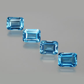 Achetez naturel 8,25ct bleue topaze gems, taille émeraude, en provenance brésil chez gemselect. en stock, livraison internationale!