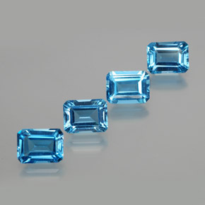 Achetez naturel 8,25ct bleue topaze gems, taille émeraude, en provenance brésil chez gemselect. en stock, livraison internationale!