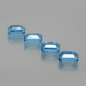 Achetez naturel 8,25ct bleue topaze gems, taille émeraude, en provenance brésil chez gemselect. en stock, livraison internationale!