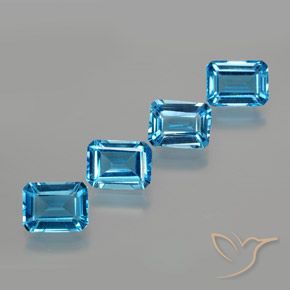 Shop natural 7.53ct Bleu Suisse Topaze gems, Octogone / coupe Émeraude, from Brésil at GemSelect. In stock, global shipping!