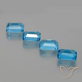 Shop natural 7.53ct Bleu Suisse Topaze gems, Octogone / coupe Émeraude, from Brésil at GemSelect. In stock, global shipping!
