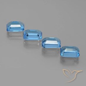 Shop natural 8.41ct Bleu Suisse Topaze gems, Octogone / coupe Émeraude, from Brésil at GemSelect. In stock, global shipping!