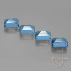 Shop natural 8.16ct Bleu Suisse Topaze gems, Octogone / coupe Émeraude, from Brésil at GemSelect. In stock, global shipping!