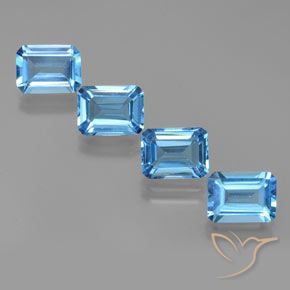 Shop natural 7.76ct Bleu Suisse Topaze gems, Octogone / coupe Émeraude, from Brésil at GemSelect. In stock, global shipping!