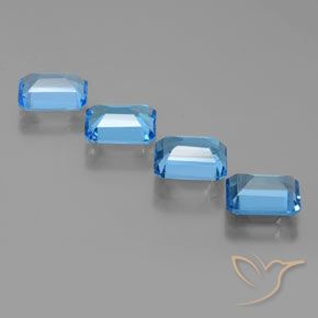 Shop natural 7.76ct Bleu Suisse Topaze gems, Octogone / coupe Émeraude, from Brésil at GemSelect. In stock, global shipping!