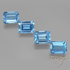 Shop natural 7.93ct Bleu Suisse Topaze gems, Octogone / coupe Émeraude, from Brésil at GemSelect. In stock, global shipping!