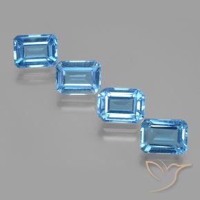 Shop natural 8.19ct Bleu Suisse Topaze gems, Octogone / coupe Émeraude, from Brésil at GemSelect. In stock, global shipping!