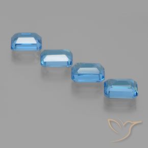 Shop natural 8.19ct Bleu Suisse Topaze gems, Octogone / coupe Émeraude, from Brésil at GemSelect. In stock, global shipping!