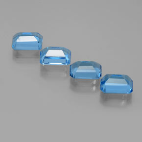 Achetez naturel 8.59ct Bleu Suisse Topaze gems, Taille émeraude, En provenance Brésil chez GemSelect. En stock, livraison internationale!