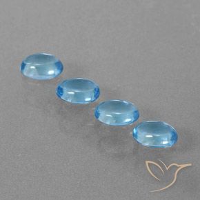 Achetez naturel 3,72ct bleu suisse topaze gems, coupe ovale, en provenance brésil chez gemselect. en stock, livraison internationale!