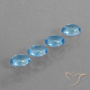Achetez naturel 3,72ct bleu suisse topaze gems, coupe ovale, en provenance brésil chez gemselect. en stock, livraison internationale!