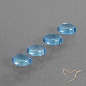 Achetez naturel 3,89ct bleue topaze gems, coupe ovale, en provenance brésil chez gemselect. en stock, livraison internationale!