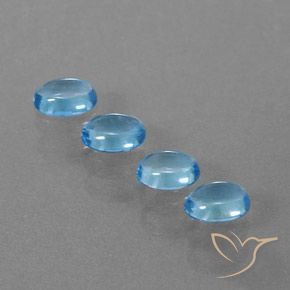 Achetez naturel 3,89ct bleue topaze gems, coupe ovale, en provenance brésil chez gemselect. en stock, livraison internationale!