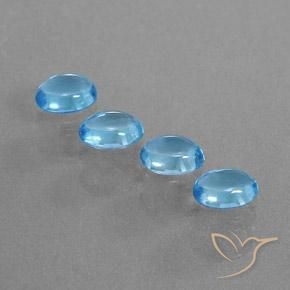 3.94ctw Naturel Bleu Suisse Topaze, ovale, Transparent
