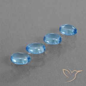 4.04ctw Naturel Bleu Suisse Topaze, ovale, Transparent