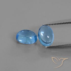2.12ctw Naturel Bleu Suisse Topaze, ovale, Transparent