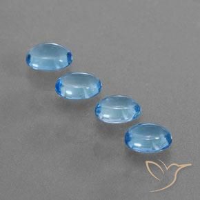 3.55ctw Naturel Bleu Suisse Topaze, ovale, Transparent