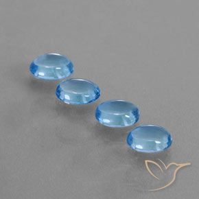 3.94ctw Naturel Bleu Suisse Topaze, ovale, Transparent