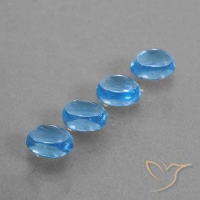 5.64ctw Naturel Bleu Suisse Topaze, ovale, Transparent
