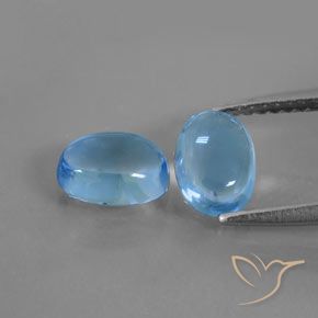 2.26ctw Naturel Bleu Suisse Topaze, ovale, Transparent